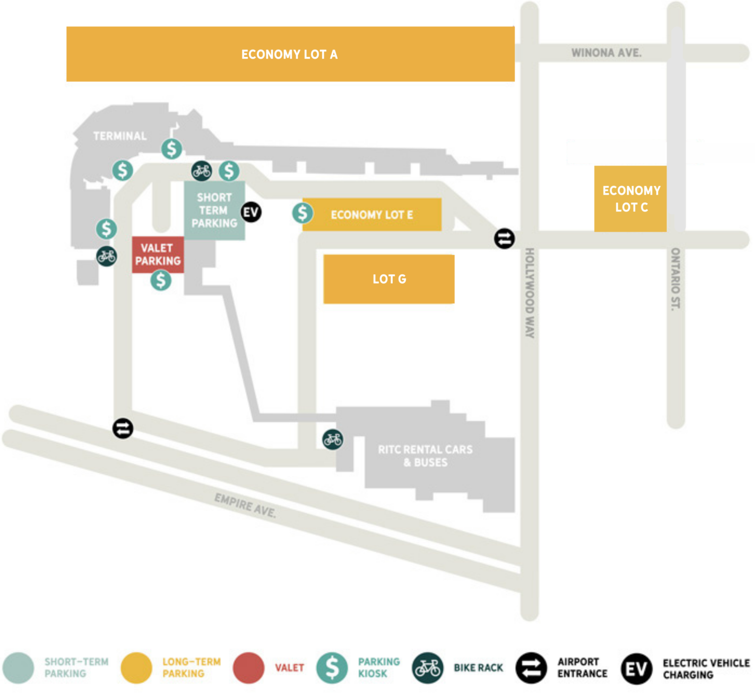 Parking Maps Hollywood Burbank Airport